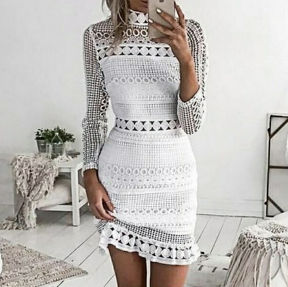 White lace dress